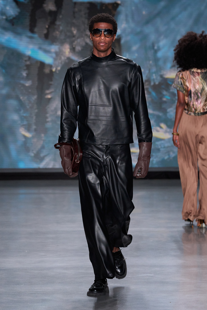 Leather Wide Leg Pant
