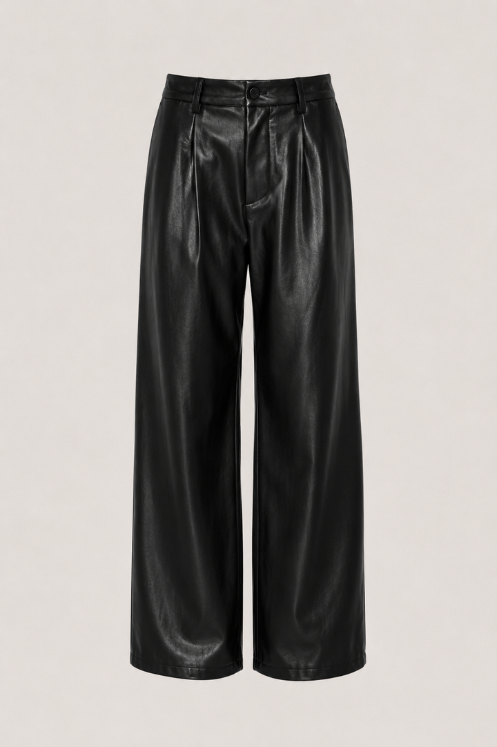 Leather Wide Leg Pant