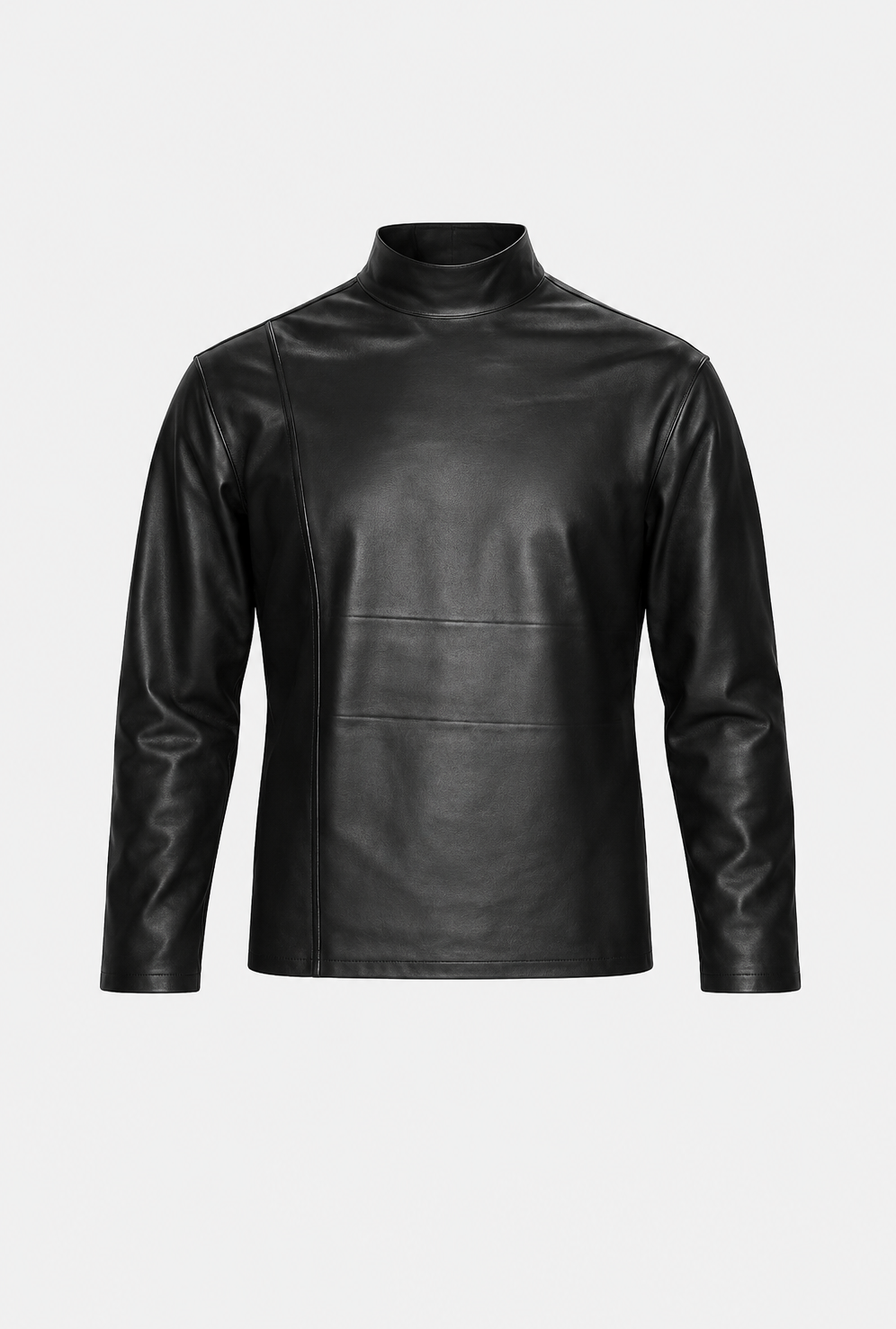Leather Turtleneck