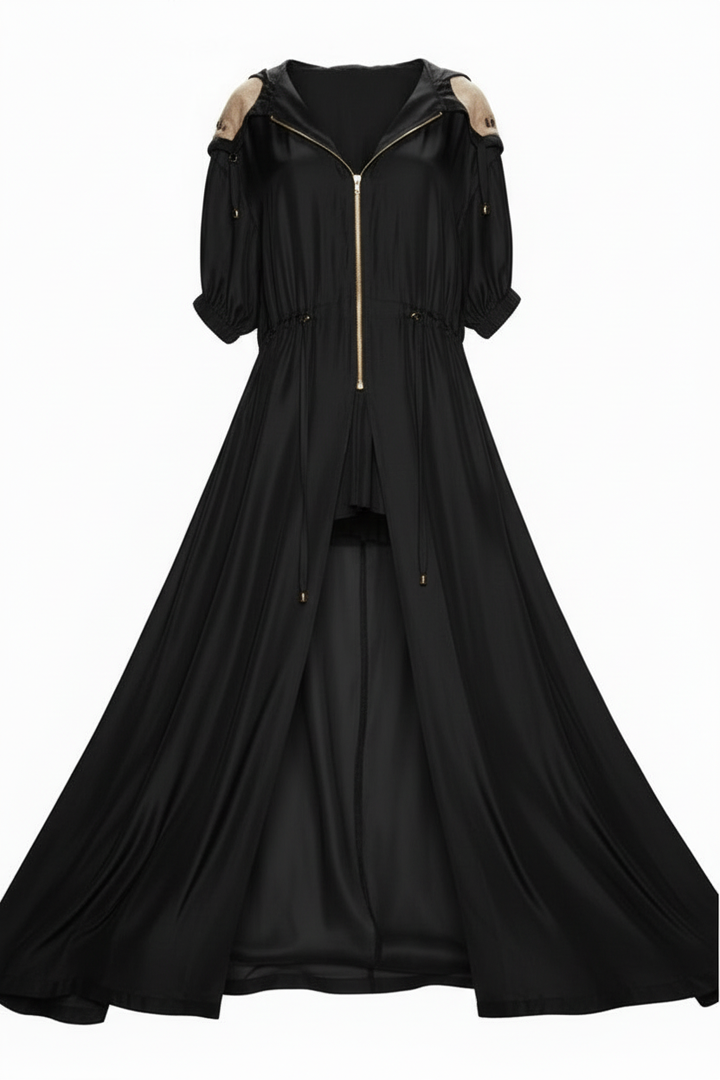 Black Silk Dress Ghost Mannequin