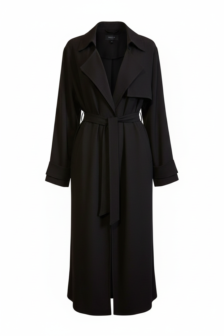 Trench Coat - Black Ghost Mannequin