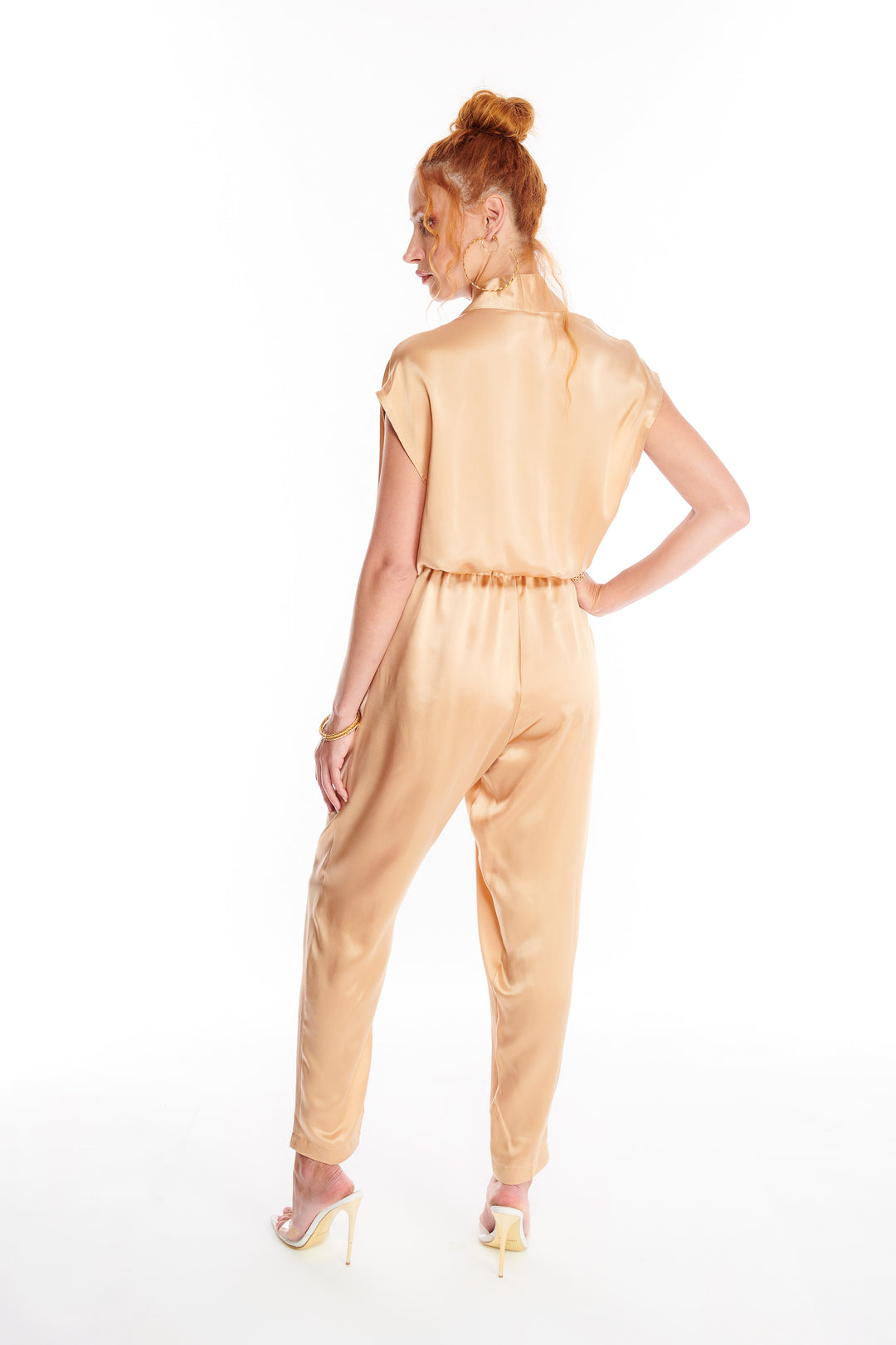 Zen Sleeveless Silk Jumpsuit