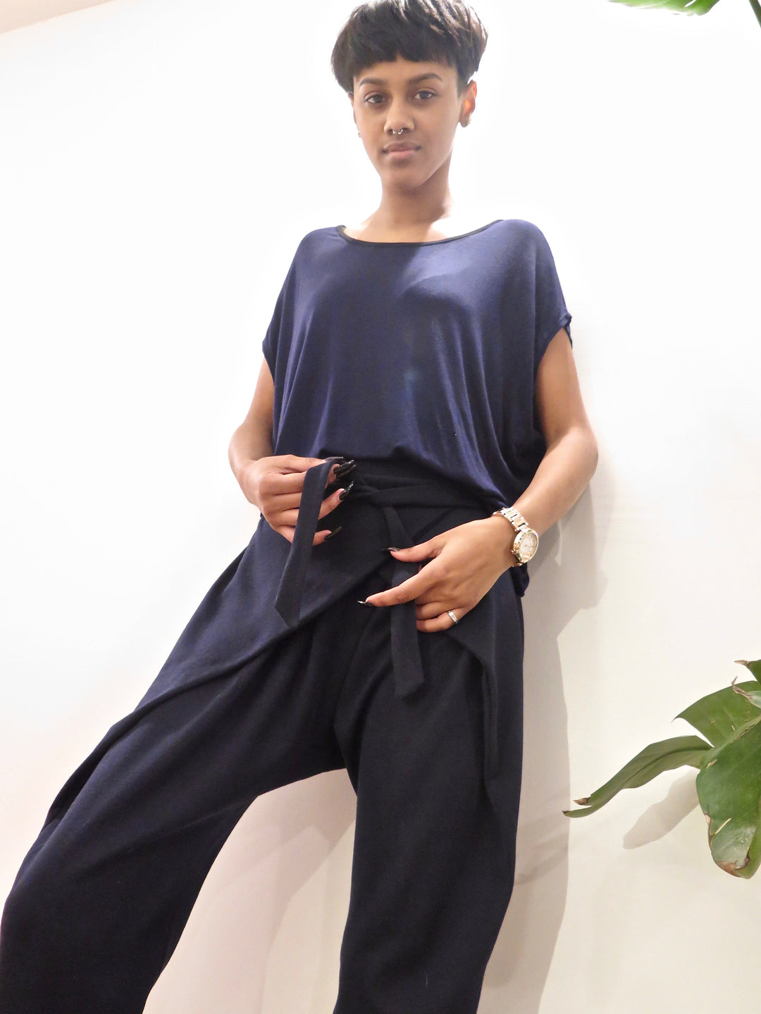 Wool Jersey Wrap Pant
